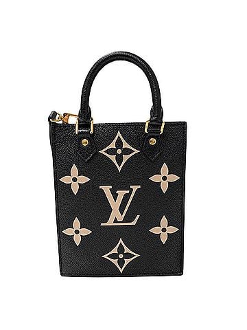 Louis Vuitton Louis Vuitton LOUIS VUITTON Bicolor Empreinte Handbag for Women, Brand Handbag/Shoulder Bag, 2-way, Monogram Empreinte, Petite Sac Plat, Black/Beige, M81416 Mini Bag (view 2)