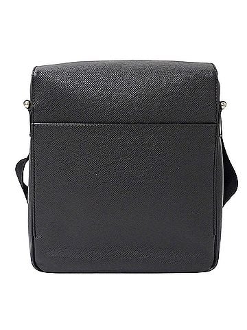 Louis Vuitton Louis Vuitton LOUIS VUITTON Taiga Leather Handbag Men's Brand Shoulder Bag Yaranga Ardoise M30822 Black (view 2)