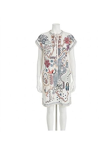 Johnny Was Mishti Lined Dress in Natural (view 1)