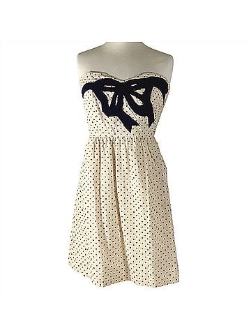 Judith March Women's Sweetheart Bow Dress in Cream (view 1)