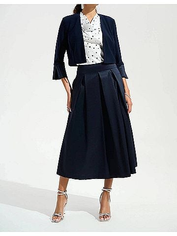 Joseph Ribkoff Open Front Cover-Up Bolero in Midnight Blue (view 2)