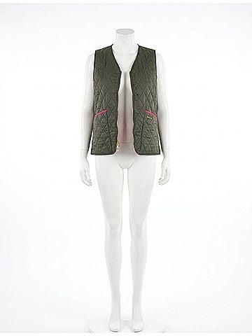 Barbour Icon Reversible Vest in Sage / Zeni Pink (view 1)
