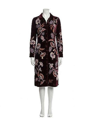 Johnny Was Gineva Velvet Shirt Dress in Blackberry (view 1)