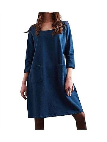 Mata Traders Sylvan Shift Dress in Blue (view 2)