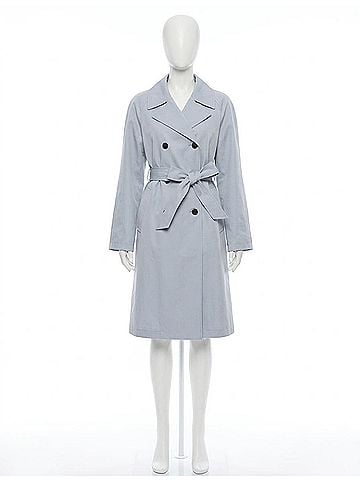 Marella Umido Technical Cotton Trench Coat in Light Blue (view 1)