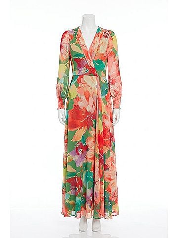 London Times Ruth Maxi Dress in Green (view 1)