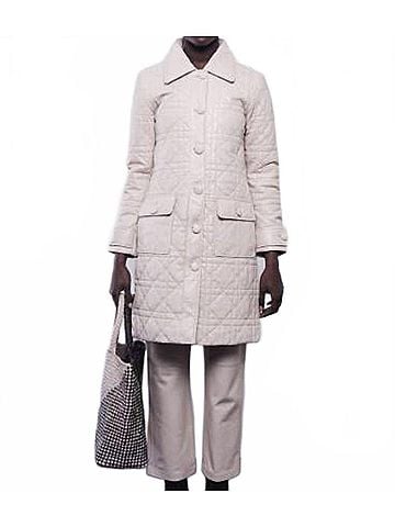 Dea Marmont Leather Coat in Nude (view 2)