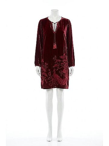 Johnny Was Molly Kimono Sleeve Relaxed Dress in Cran-Ruby Red (view 1)