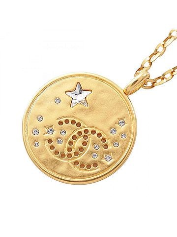 Chanel Chanel Coco Mark Star Coin B24K Necklace Jewelry GP (Gold Plated) Rhinestone Women's Gold Tone Clear (view 1)