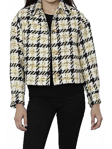 Dolce Cabo Blair Button Front Jacket in Black (view 2)