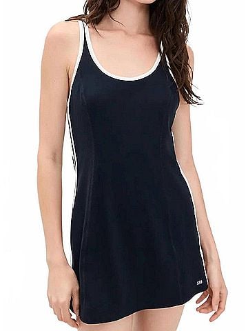 Splits 59 Ella Airweight Dress in Indigo/White (view 2)