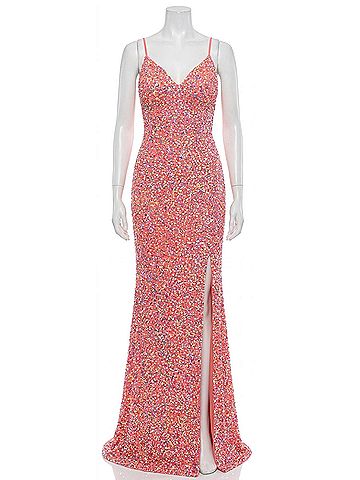 Scala Sequin Gown With Criss Cross Back in Confetti (view 1)