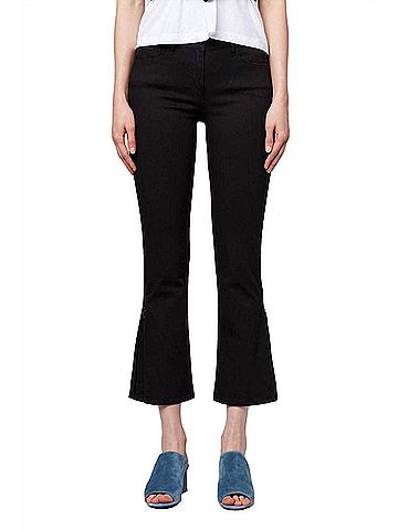 3x1 W25 Midway Gusset Zipper Stretch Jeans in Black (view 2)