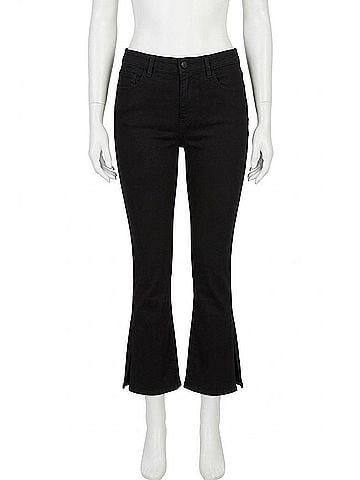 3x1 W25 Midway Gusset Zipper Stretch Jeans in Black (view 1)