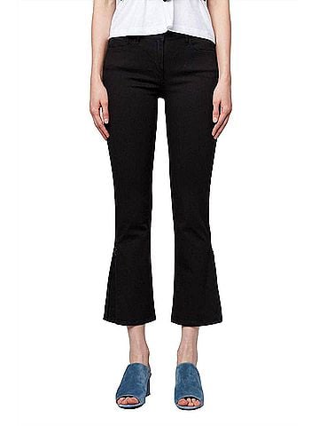 3x1 W25 Midway Gusset Zipper Stretch Jeans in Black (view 2)
