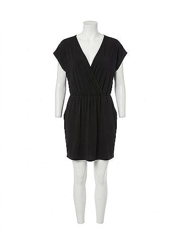 Jordan Taylor V-Neck Surplice Dress in Black (view 1)