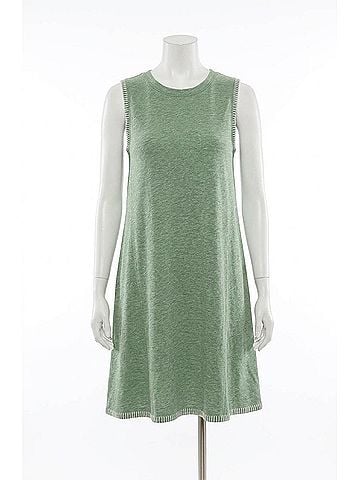 Dylan Women's Rae Whip Stitch Tank Dress in Fresh Green (view 2)