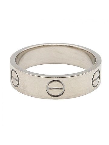 Cartier Cartier Love Ring, 18K White Gold (18KWG), Silver Tone, B4084700 (Men's/Women's) (view 2)