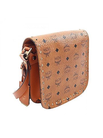MCM MCM Patricia Visetos Shoulder Bag/Handbag, Coated Canvas and Leather, Women's, Brown (view 2)