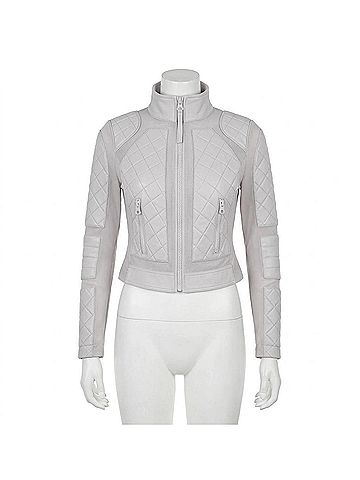 Blanc Noir Classic Mesh Moto Jacket in Orchard Tint (view 1)