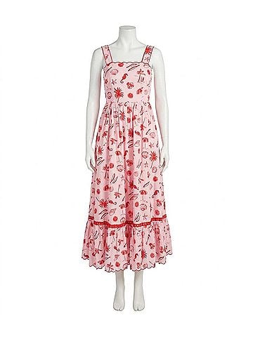 Karlie Beach Linen Maxi Dress in Pink (view 1)