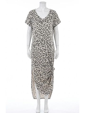 Vanilla Bay Lazy Dayz Leopard Lounge Dress in Leopard (view 1)