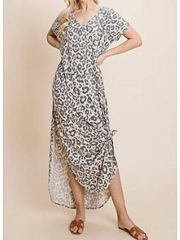 Vanilla Bay Lazy Dayz Leopard Lounge Dress in Leopard (view 2)