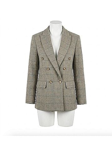 Central Park West Women's Billie Cable Insert Jacket in Brown (view 1)