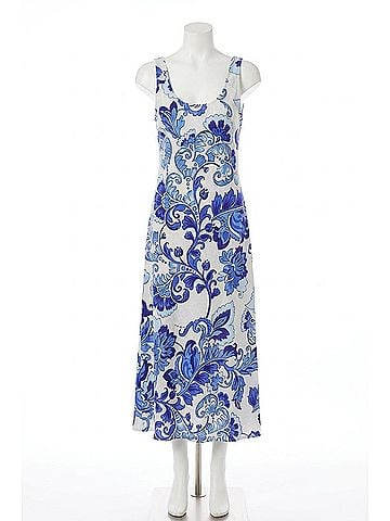 Johnny Was Linen Bias Tank Dress in Naidda (view 1)