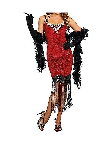 Dreamgirl Ruby Flapper Costume in Red (view 2)