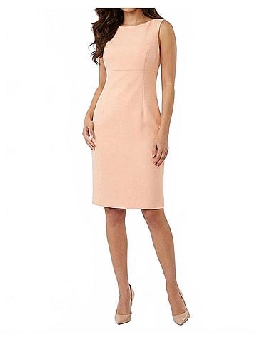 Evan Picone Sleeveless Sheath Sheath Dress in Peach Blossom (view 2)