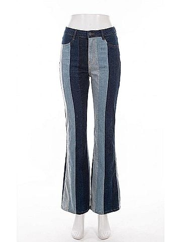 Scully Color Block Jeans in Denim (view 1)
