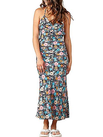 LUCCA Freesia Floral-Print Maxi Dress in Navy Floral (view 2)