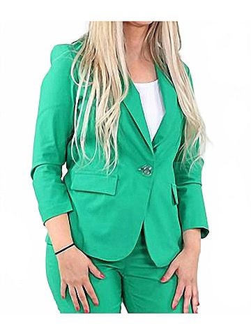 Michael Tyler Single Breasted Blazer in Kelly Green (view 2)