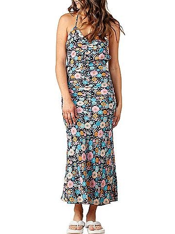 LUCCA Freesia Floral-Print Maxi Dress in Navy Floral (view 2)