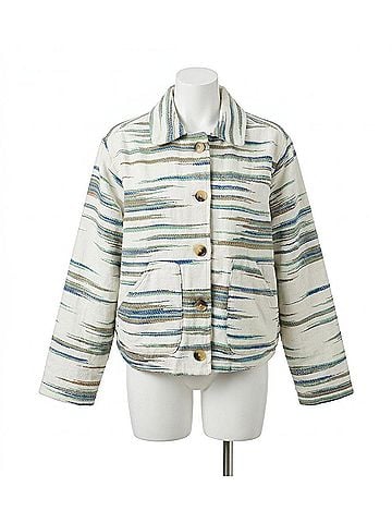 En Creme Women's Adobe Lane Quilted Jacket in White (view 1)