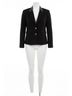 Peter Nygard Solid Black Collared Single Button Trim Blazer in Black Size 6 - photo 1