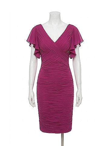 VM Poly Chiffon Short in Fuchsia (view 1)