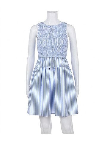 TCEC Seaside Stroll Mini Dress in Baby Blue (view 1)