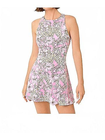 Lilly Pulitzer Upf 50+ Luxletic Westley Active Dress in Conch Shell Pink Wildness (view 2)
