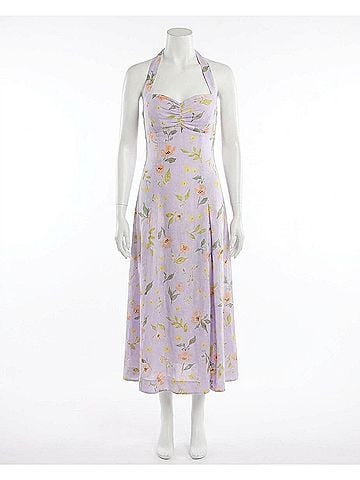 Astr Women's Jesenia Dress in Purple Floral (view 1)