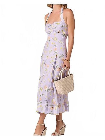 Astr Women's Jesenia Dress in Purple Floral (view 2)