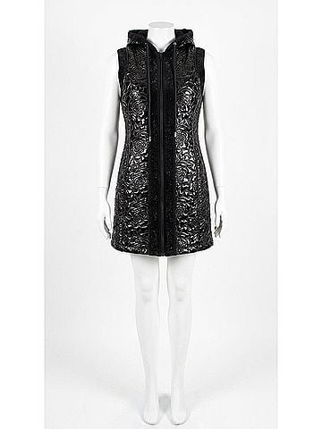 Berek Glossy Quilted Floral Vest in Black (view 2)