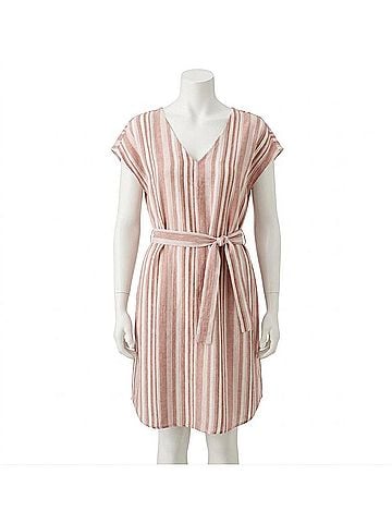 Splendid Striped Savannah Dress in Pink (view 1)
