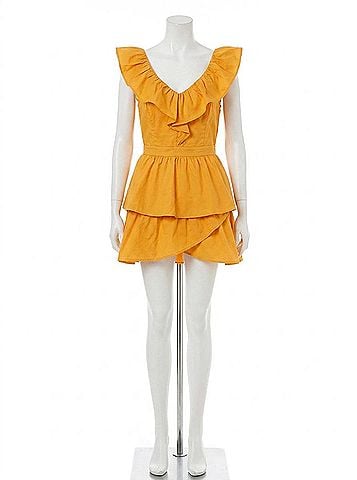 BB Dakota Summer Sunset Mini Dress in Radiant Yellow (view 1)