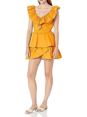 BB Dakota Summer Sunset Mini Dress in Radiant Yellow (view 2)