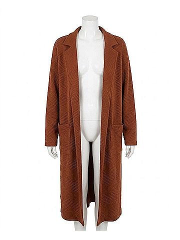 Staccato Women's Carter Textured Overshirt Duster Jacket in Copper (view 1)