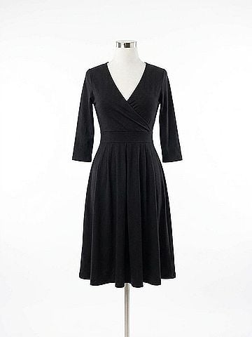 Mata Traders Callie Long Sleeve Wrap Dress in Black (view 1)