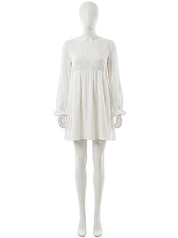 Painted Threads Brooke Fit &amp; Flare Dress in White (view 1)
