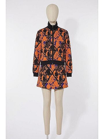 Wood Wood Becky Jacquard Track Top in Orange (view 2)